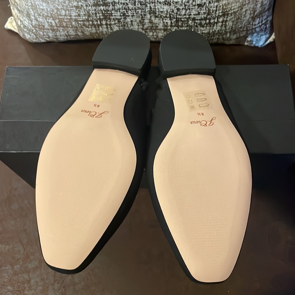 NIB J.Crew Carolyn Canvas Ruffle Mule Flats, 8.5 - Picture 7 of 7